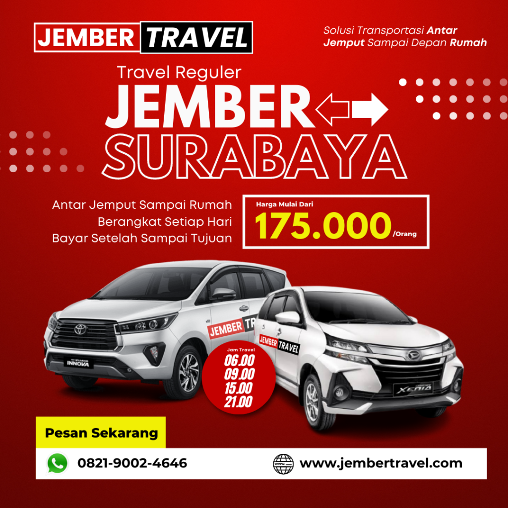 travel di surabaya jember